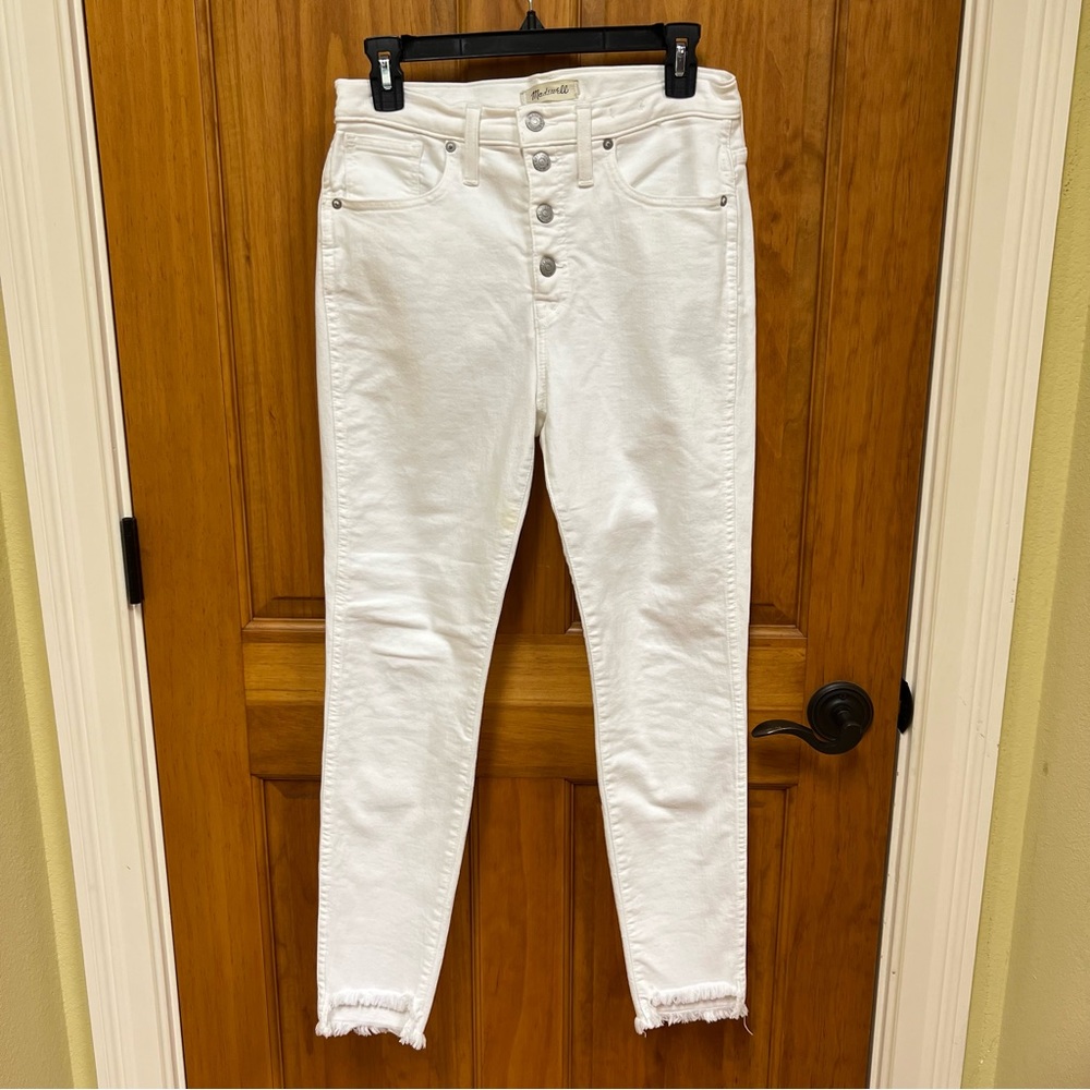 Madewell White 10" High Rise Skinny Jeans, Size 29, EUC